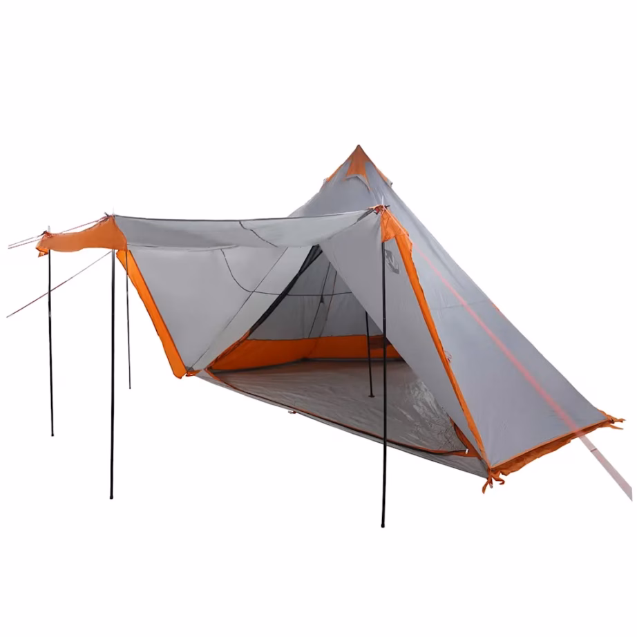 Veekindel tipi peretelk 8 inimesele, hall ja oranž, 486 x 486 cm - 3