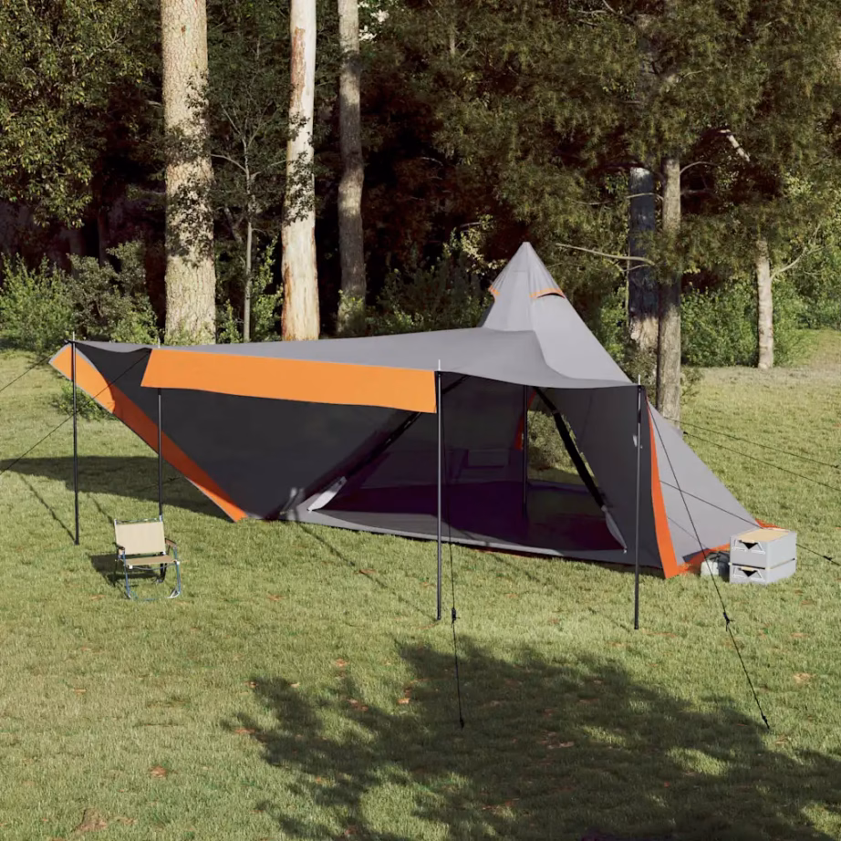 Veekindel tipi peretelk 8 inimesele, hall ja oranž, 486 x 486 cm - 4