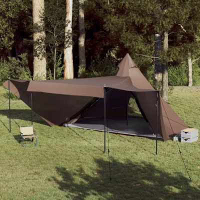 Veekindel tipi peretelk varikatusega, 8 inimesele, pruun, 486 x 486 x 280 cm