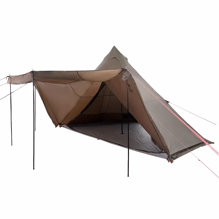 Veekindel tipi peretelk varikatusega, 8 inimesele, pruun, 486 x 486 x 280 cm - 3