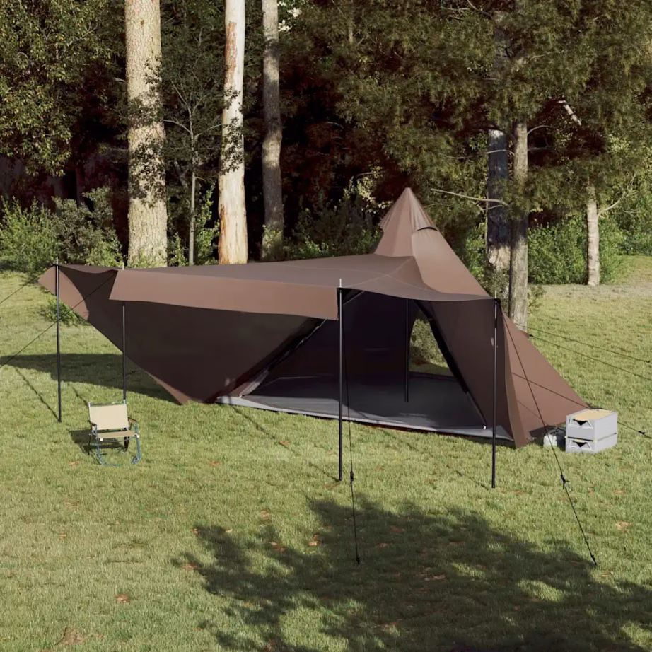 Veekindel tipi peretelk varikatusega, 8 inimesele, pruun, 486 x 486 x 280 cm - 4