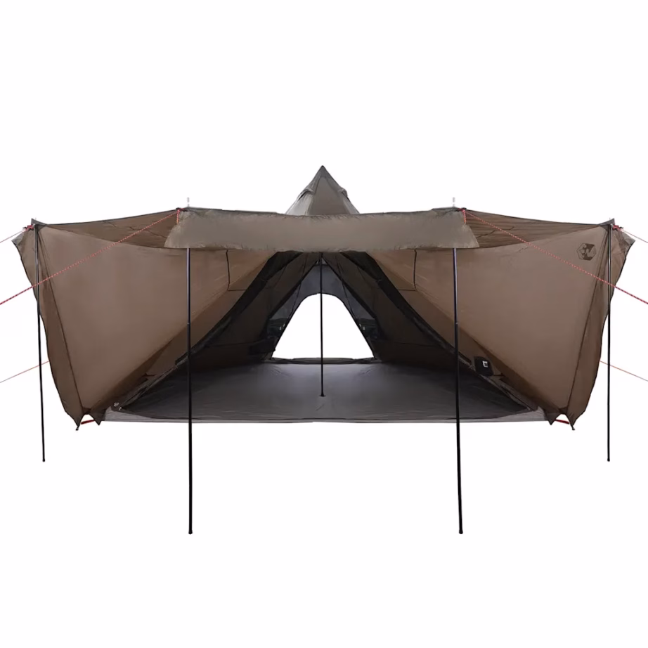 Veekindel tipi peretelk varikatusega, 8 inimesele, pruun, 486 x 486 x 280 cm - 6