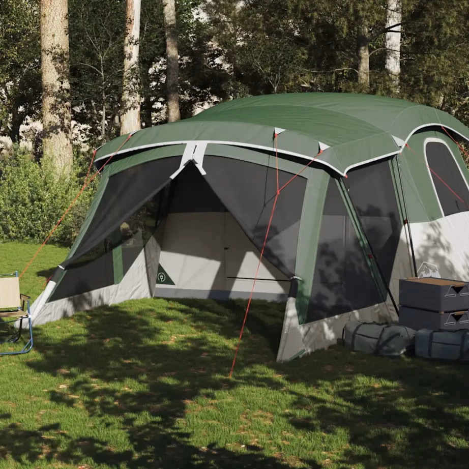 Veekindel verandaga matkatelk 4 inimesele, roheline, 515 x 370 x 220 cm - 3
