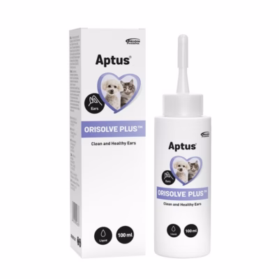 Kõrvapuhastuslahus koertele ja kassidele Aptus Orisolve Plus, 100 ml
