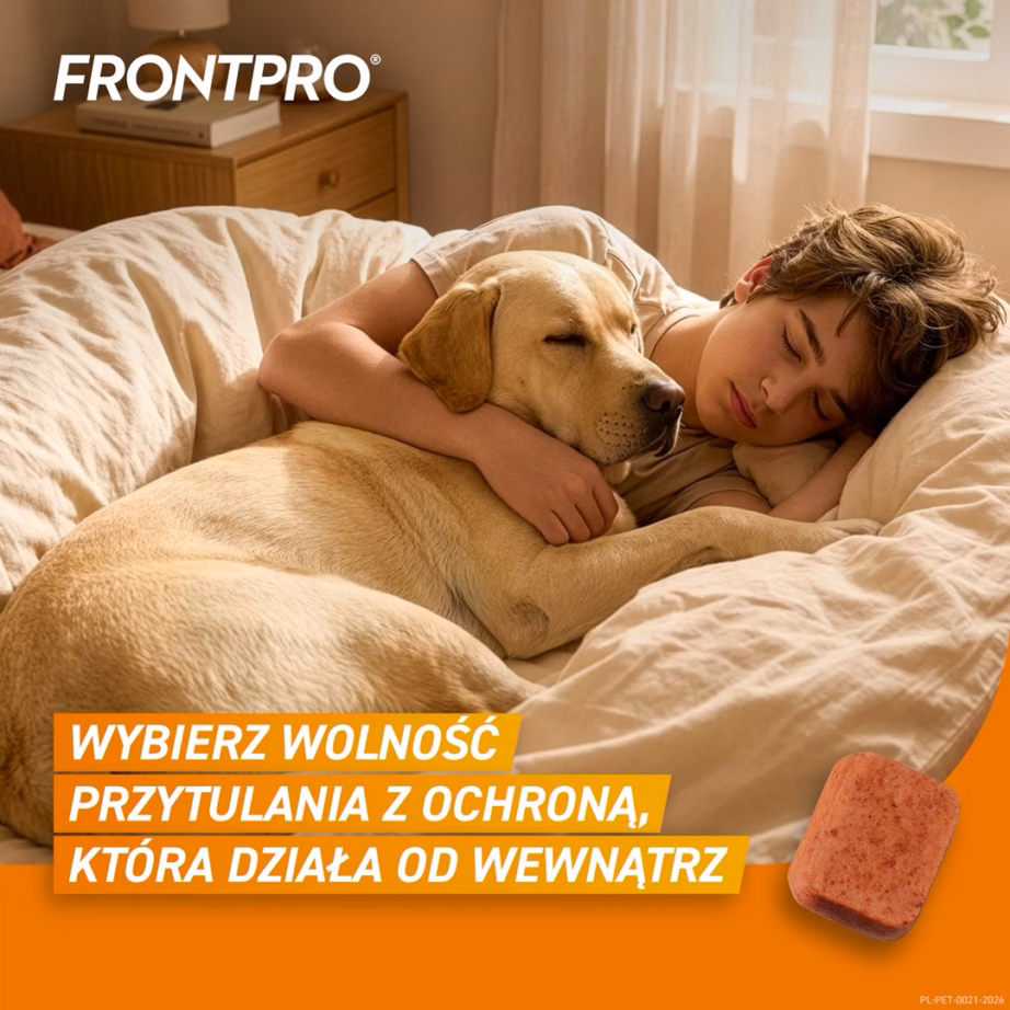 Kirbu- ja puugitõrje närimistabletid FrontPro koerale >25-50 kg, 3 x 136 mg - 6