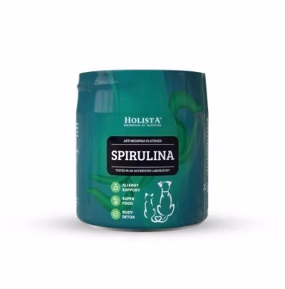 Spirulinapulber HOLISTA koertele ja kassidele, toidulisand 100 g