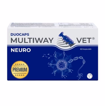 Närvisüsteemi toetavad twist-off kapslid koerale ja kassile JM Sante Multiway Vet Duocaps Neuro, 60 kapslit