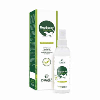 Koertele mõeldud jalutussprei POKUSA GreenLine BugSpray, 150 ml