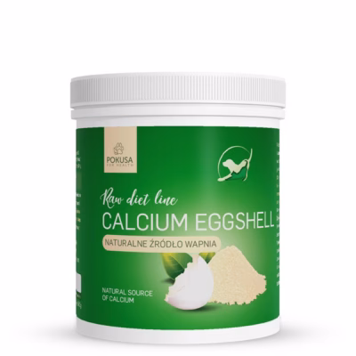 Kaltsiumilisand POKUSA RawDietLine Calcium Eggshell koertele ja kassidele, 500 g
