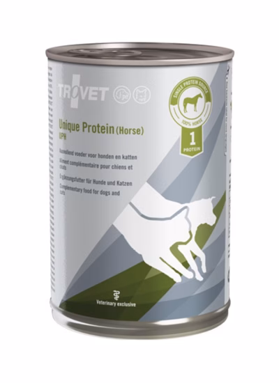 Koera märgtoit TROVET Unique Protein UPH hobuselihaga, 400 g konserv