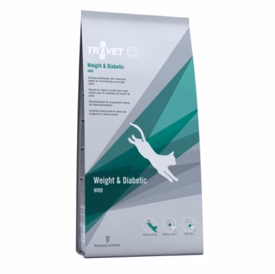 Kuivtoit kassidele TROVET Weight & Diabetic WRD, täissööt/dieetsööt, 2,5 kg