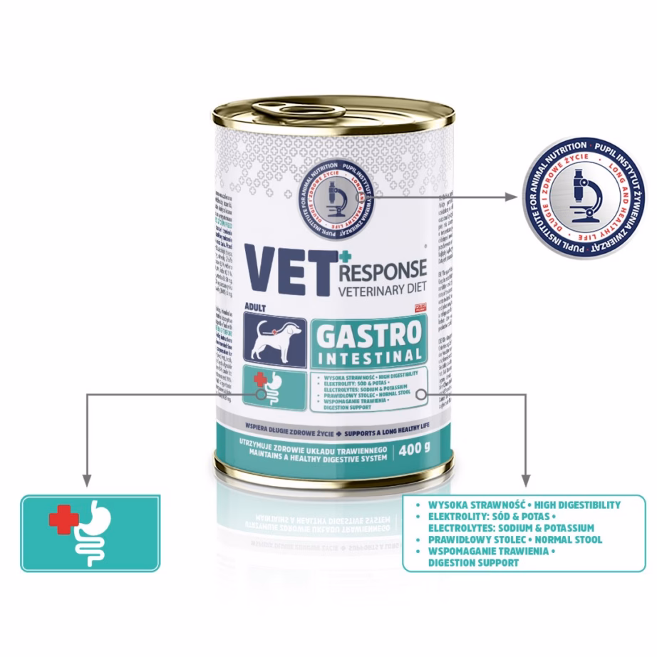 Märg koeratoit Vet Response Gastrointestinal, kalkun, 400 g - 3