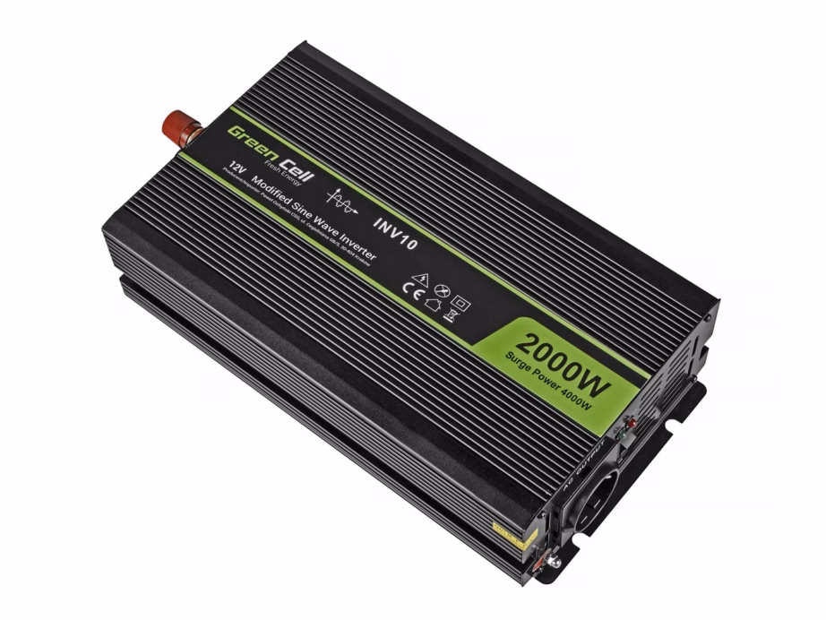 Auto inverter Roheline Cell INV10, 12 V DC → 230 V AC, 2000 W, Type C pistik - 2