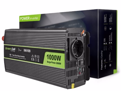 Auto inverter Roheline Cell INV09, 1000 W, 12 V → 230 V, Type C, must