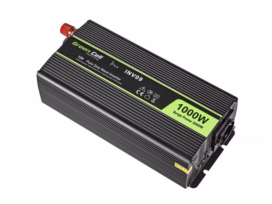 Auto inverter Roheline Cell INV09, 1000 W, 12 V → 230 V, Type C, must - 2