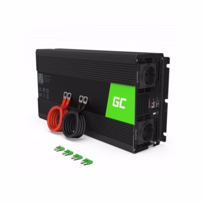 Auto toiteinverter Roheline Cell INV21, 24 V → 230 V, 6000 W, 2× USB PD