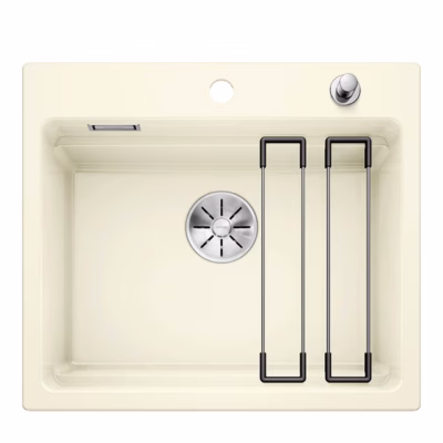 Pealt paigaldatav köögivalamu BLANCO ETAGON 6, keraamika PuraPlus, 1 kauss, magnolia läikiv, 60 cm aluskapile