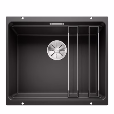 Alt paigaldatav köögivalamu BLANCO ETAGON 500-U SILGRANIT™ PuraDur™, must, 1 kauss, 60 cm aluskapile