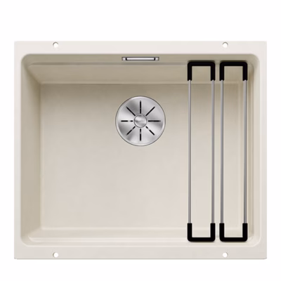 Alt paigaldatav köögivalamu BLANCO ETAGON 500-U SILGRANIT™ PuraDur™, 1 kauss, pehme valge, 60 cm aluskapile