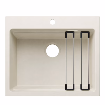 Pealt paigaldatav köögivalamu BLANCO ETAGON 6 SILGRANIT™ PuraDur™, pehme valge, 1 kauss, 60 cm aluskapile