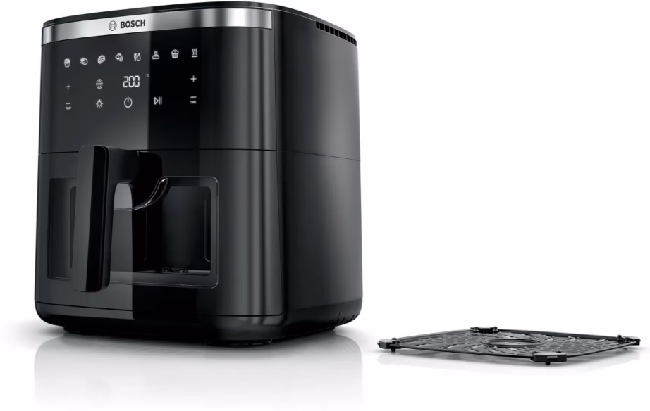 Valgustatud vaateaknaga kuumaõhufritüür Bosch Serie 6 MAFS2671B, 7,2 l, must - 2
