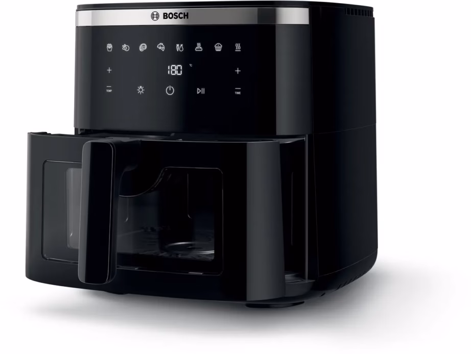 Valgustatud vaateaknaga kuumaõhufritüür Bosch Serie 6 MAFS2671B, 7,2 l, must - 5