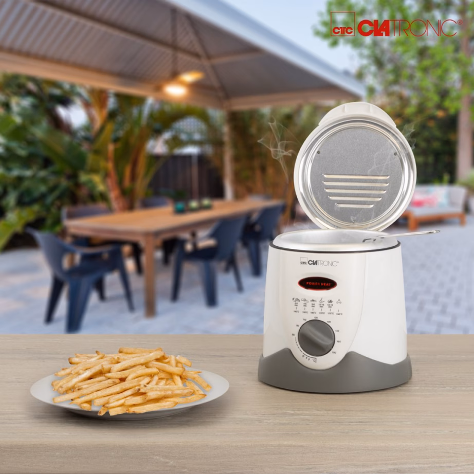 Õlifondüüfunktsiooniga fritüür Clatronic FFR 2916, 1 l, valge/hall - 7