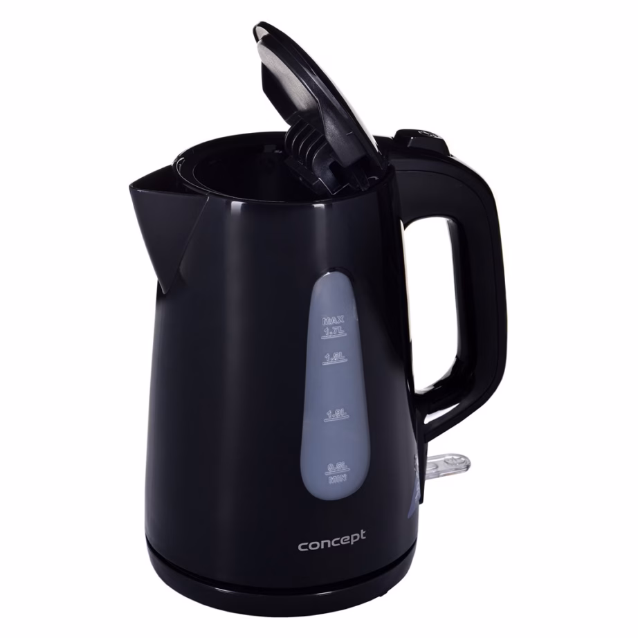 Kolmekordse turvasüsteemiga veekeetja Concept RK2381, must, 1,7 l - 5
