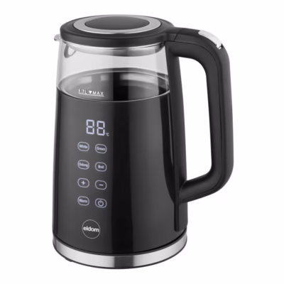 Temperatuurivalikuga veekeetja ELDOM C530 Nevo, 1,7 l, must