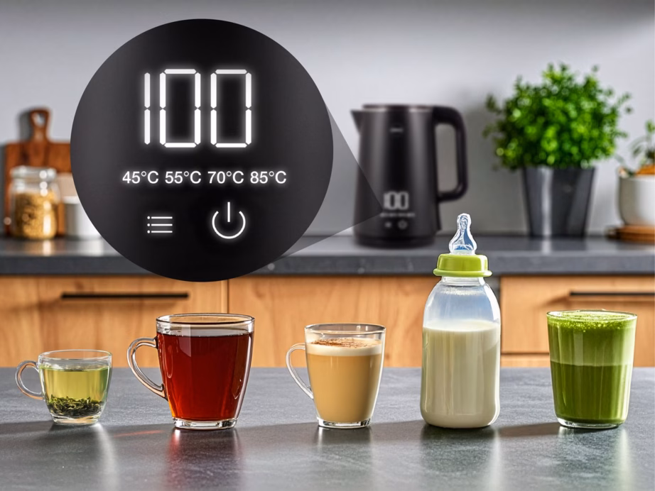 Reguleeritava temperatuuriga veekeetja Eldom C515C, 1,8 l, must - 4