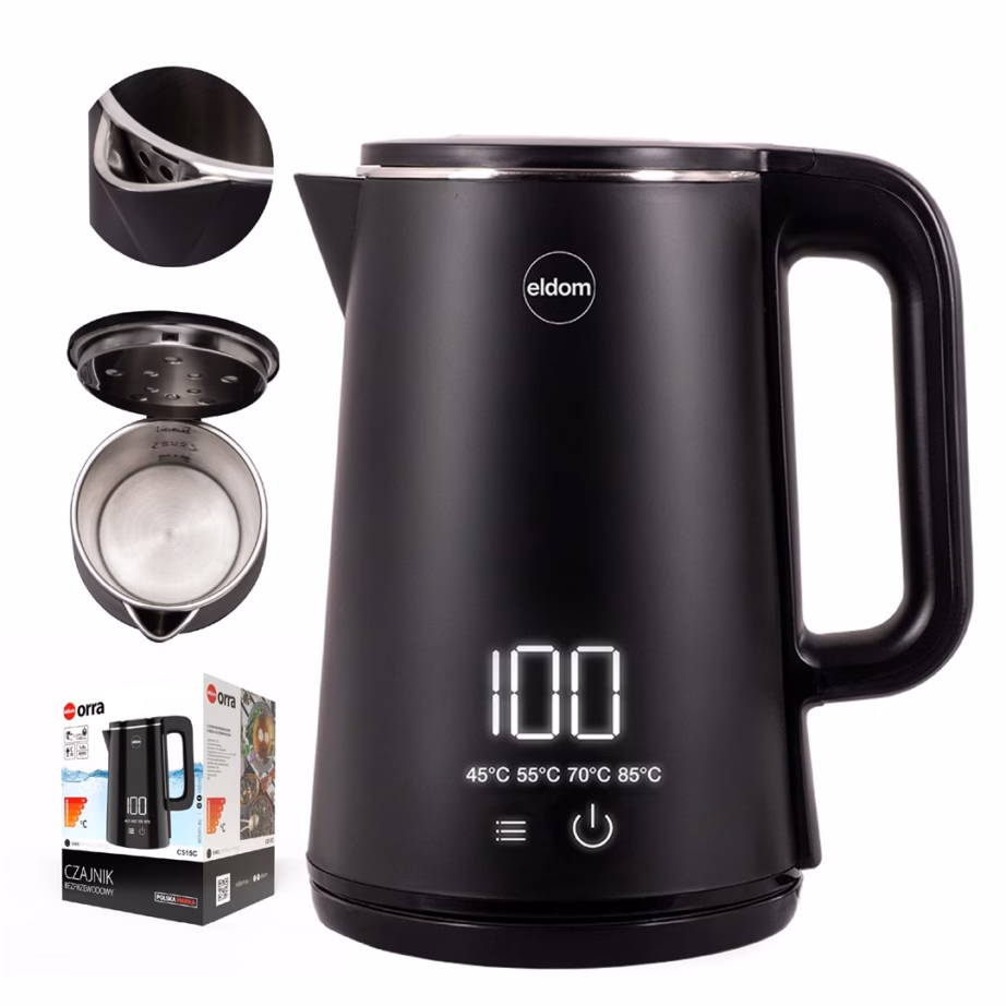 Reguleeritava temperatuuriga veekeetja Eldom C515C, 1,8 l, must - 13