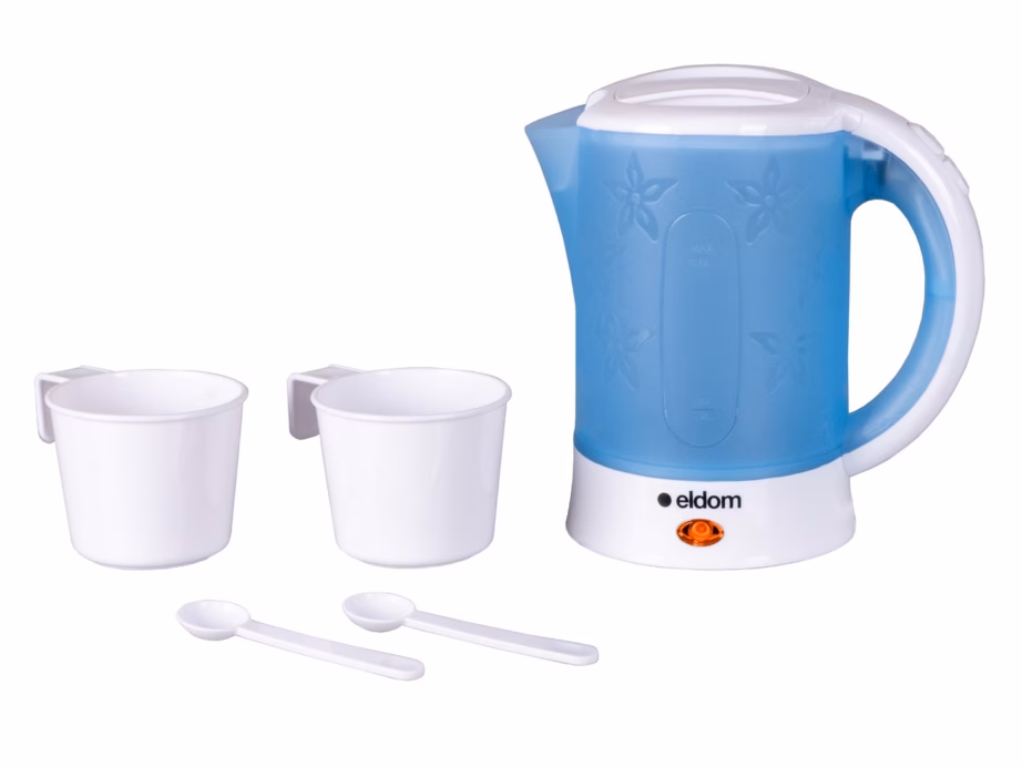 Reisiveekeetja Eldom C190 Lino, 0,6 l, sinine-valge, kahe tassi ja kahe teelusikaga - 9