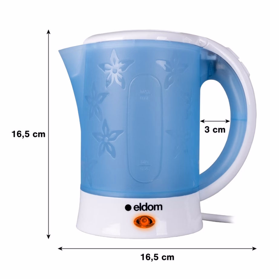 Reisiveekeetja Eldom C190 Lino, 0,6 l, sinine-valge, kahe tassi ja kahe teelusikaga - 10