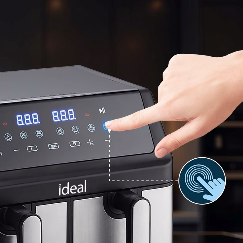 Kahe sahtli ja kuivatamisrežiimiga kuumaõhufritüür ELDOM Ideal IK1500 DualCrisp, 9 l - 3