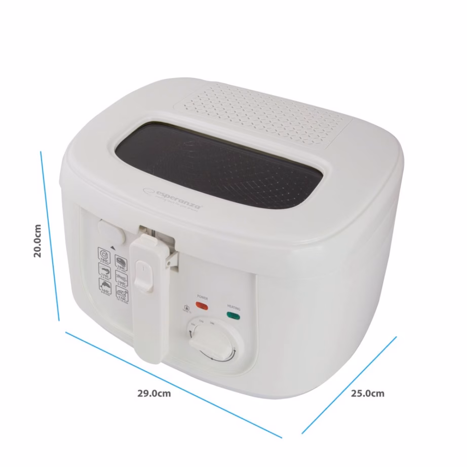 Esperanza Spring Roll EKG012 õlifritüür, 2,5 l, 1800 W, valge - 7