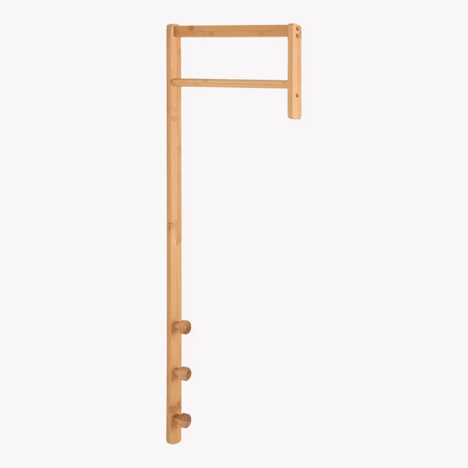 Bambusest riidenagi Trento, naturaalne, 3x30x82 cm - 4