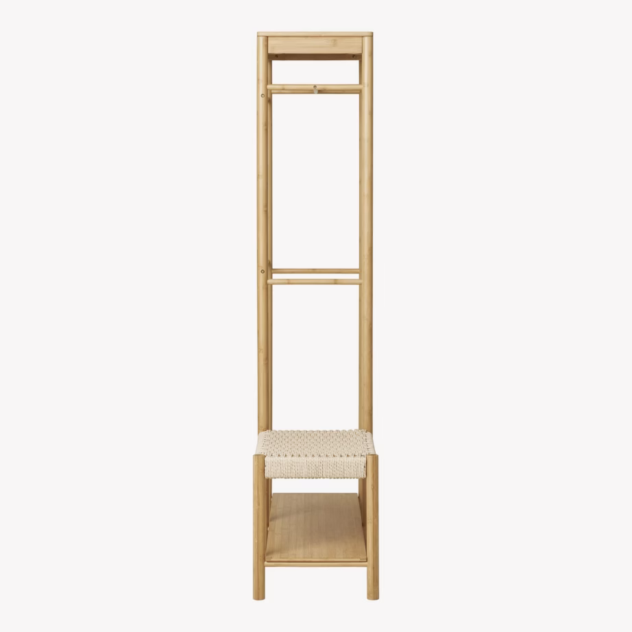 Bambusest riidestange pingiga Ember, naturaalne, 95x36x165 cm - 5