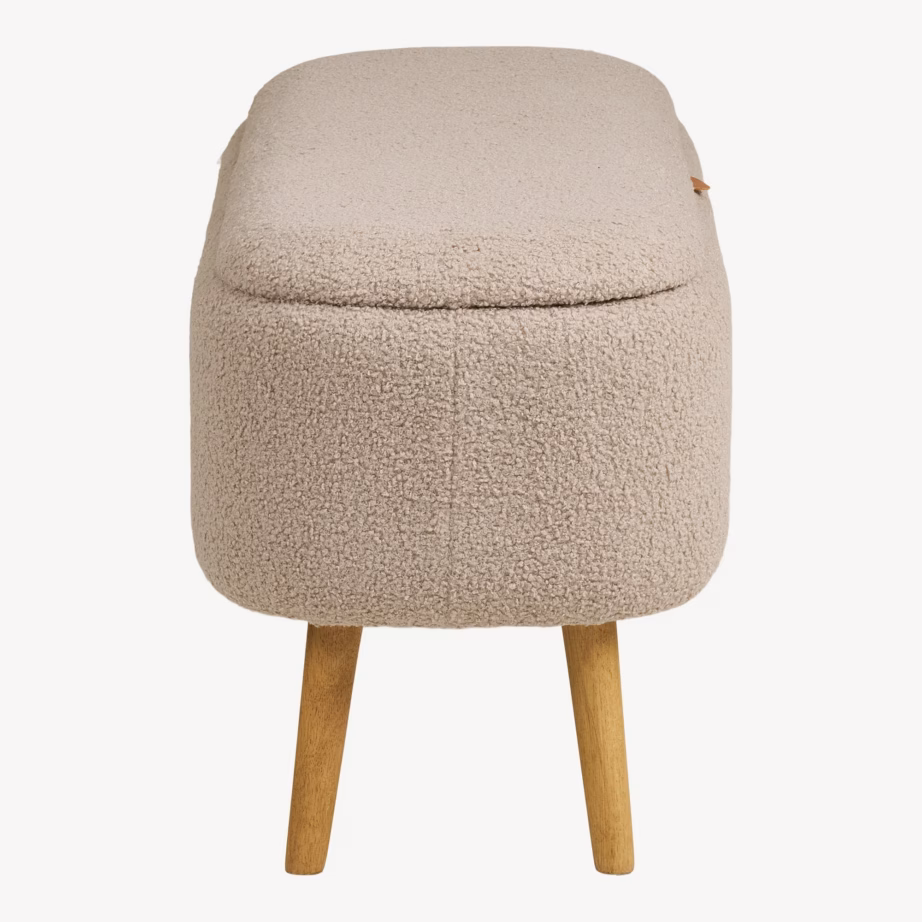 Beež bouclé kangaga hoiupink Harlow, 95x37x45 cm - 7