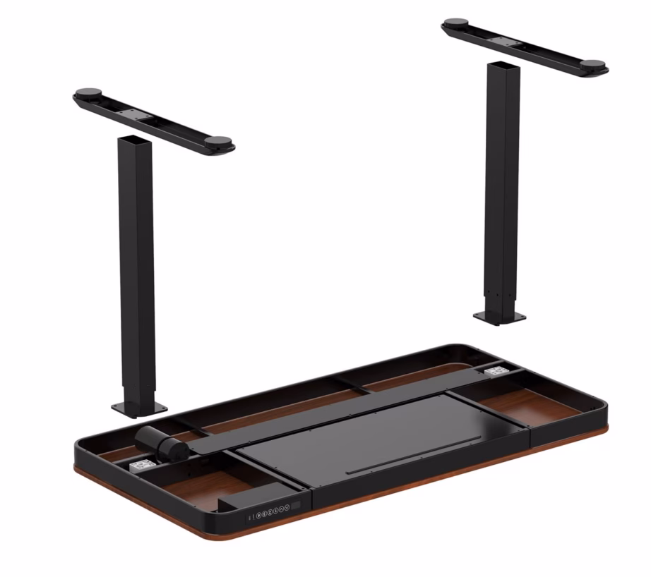 Elektriliselt reguleeritav kirjutuslaud Activejet ET119W-C, pähklipuu tooni/must, 140,4 × 70,4 cm, 4 mälukohaga - 11