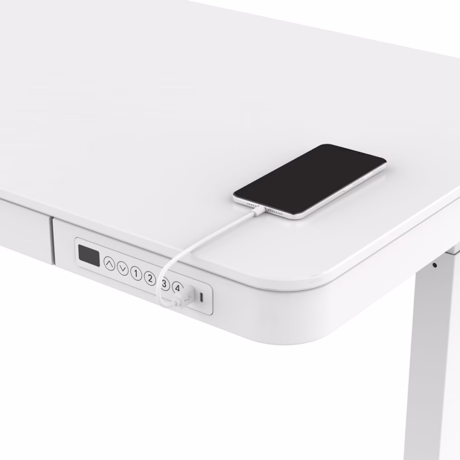 Elektriliselt reguleeritav kontorilaud Activejet ET119S-B, 120 x 60 cm, valge - 16
