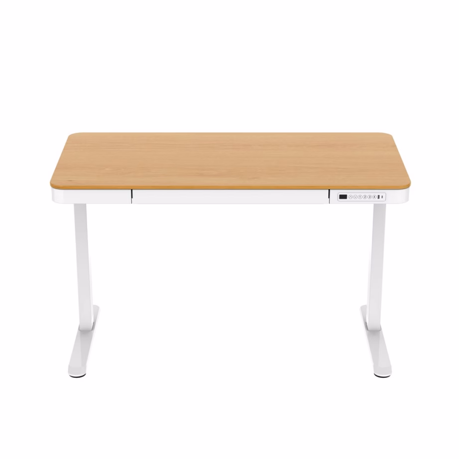 Mälufunktsiooniga elektriliselt reguleeritav kirjutuslaud Activejet ET119S, 120 × 60 cm, valge/tammepuidu tooni - 6