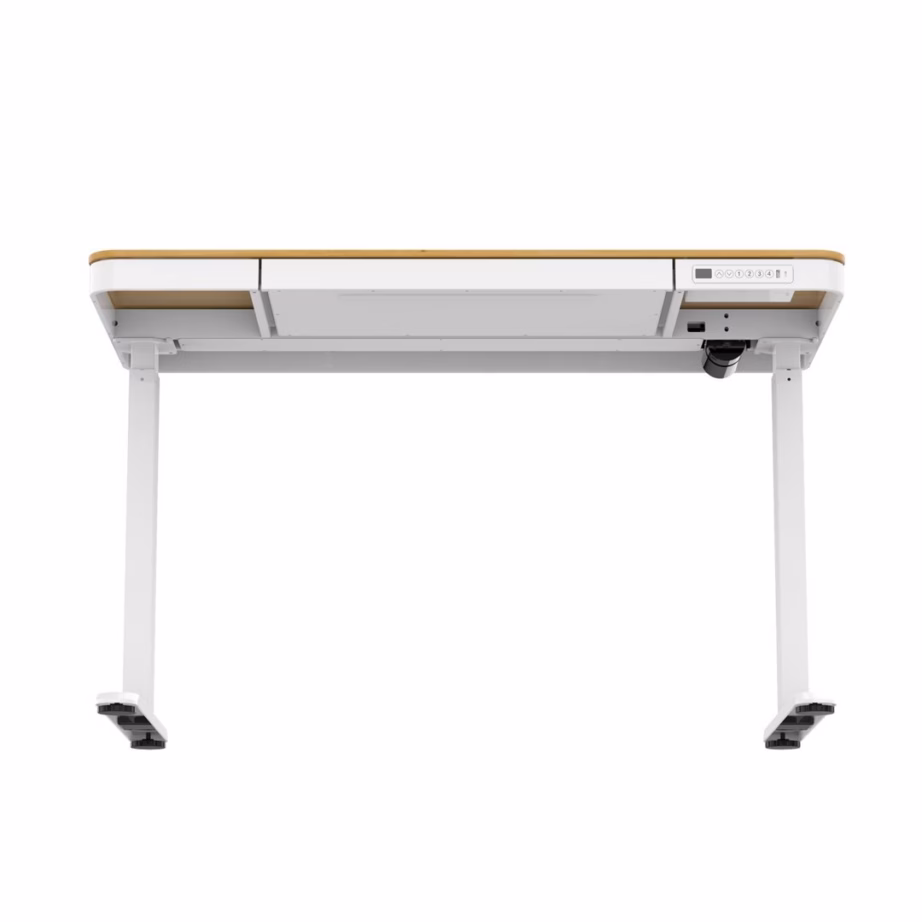 Mälufunktsiooniga elektriliselt reguleeritav kirjutuslaud Activejet ET119S, 120 × 60 cm, valge/tammepuidu tooni - 11
