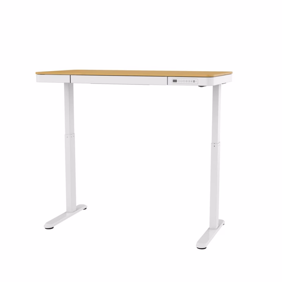 Mälufunktsiooniga elektriliselt reguleeritav kirjutuslaud Activejet ET119S, 120 × 60 cm, valge/tammepuidu tooni - 18