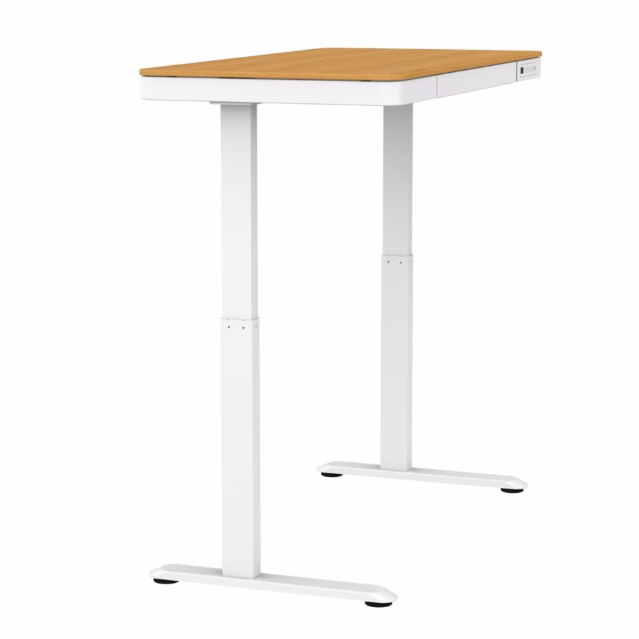 Mälufunktsiooniga elektriliselt reguleeritav kirjutuslaud Activejet ET119S, 120 × 60 cm, valge/tammepuidu tooni - 19