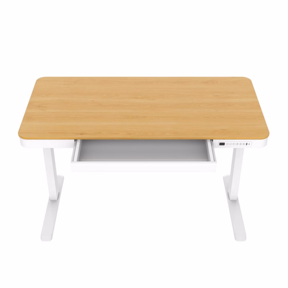 Mälufunktsiooniga elektriliselt reguleeritav kirjutuslaud Activejet ET119S, 120 × 60 cm, valge/tammepuidu tooni - 20