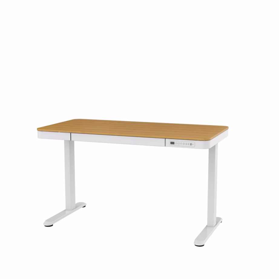 Mälufunktsiooniga elektriliselt reguleeritav kirjutuslaud Activejet ET119S, 120 × 60 cm, valge/tammepuidu tooni - 21