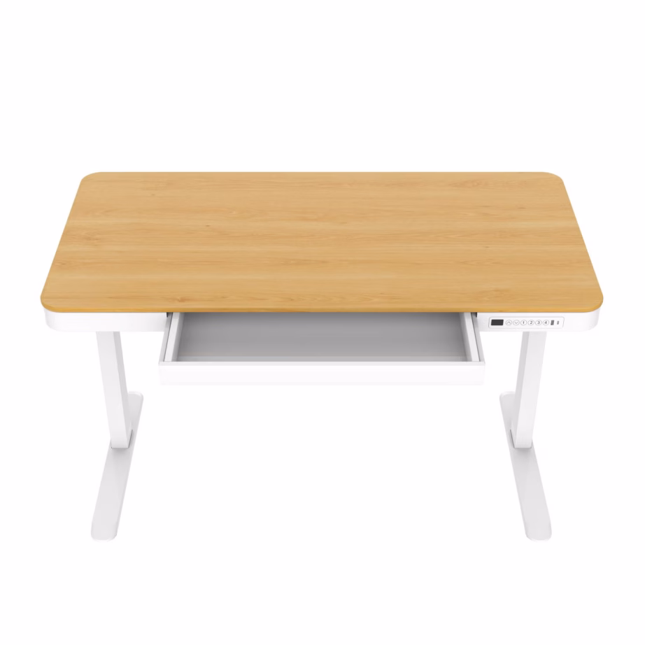 Mälufunktsiooniga elektriliselt reguleeritav kirjutuslaud Activejet ET119S, 120 × 60 cm, valge/tammepuidu tooni - 28