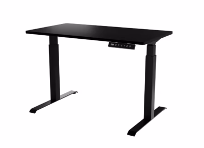 Kolme mälukohaga elektriliselt reguleeritav kirjutuslaud Cama Meble MOON, 121 × 67 cm, must