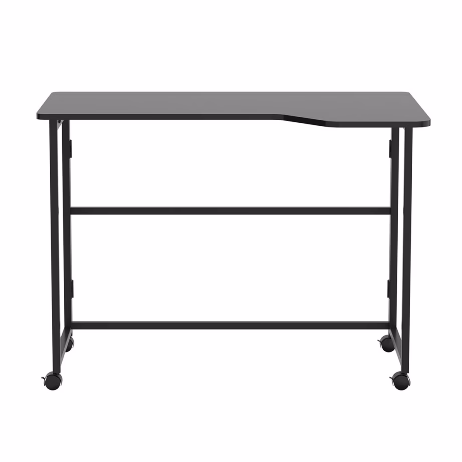 Kokkupandav ratastel kirjutuslaud Maclean MC-1250, L-kujuline, must, 100 × 65 cm - 11