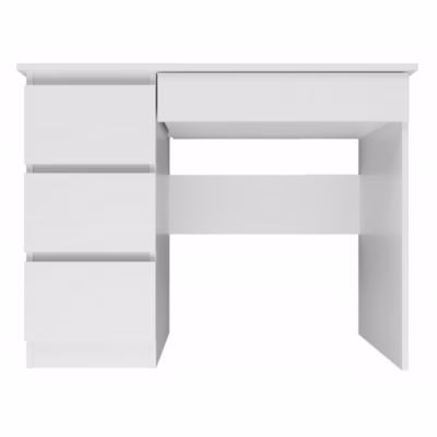 Nelja sahtliga kirjutuslaud TOP E SHOP MIJAS, 98 × 51 cm, vasakpoolne, mattvalge